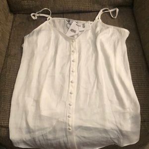 White Tank/Cami with Buttons